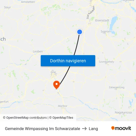 Gemeinde Wimpassing Im Schwarzatale to Lang map