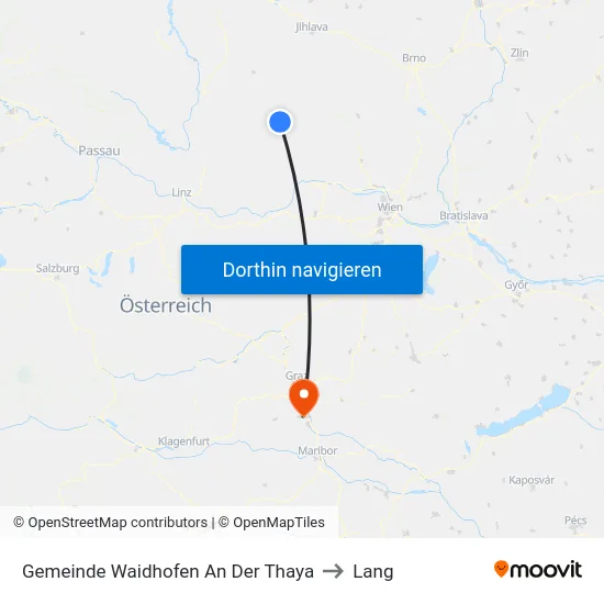 Gemeinde Waidhofen An Der Thaya to Lang map