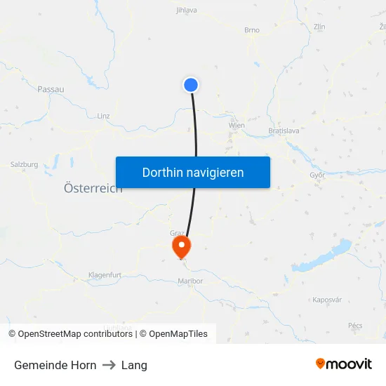 Gemeinde Horn to Lang map