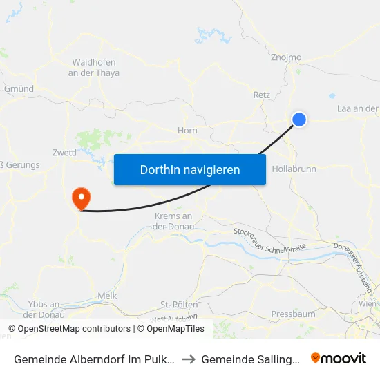 Gemeinde Alberndorf Im Pulkautal to Gemeinde Sallingberg map