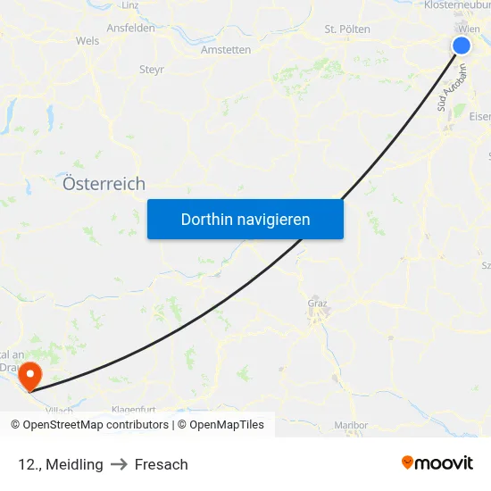 12., Meidling to Fresach map