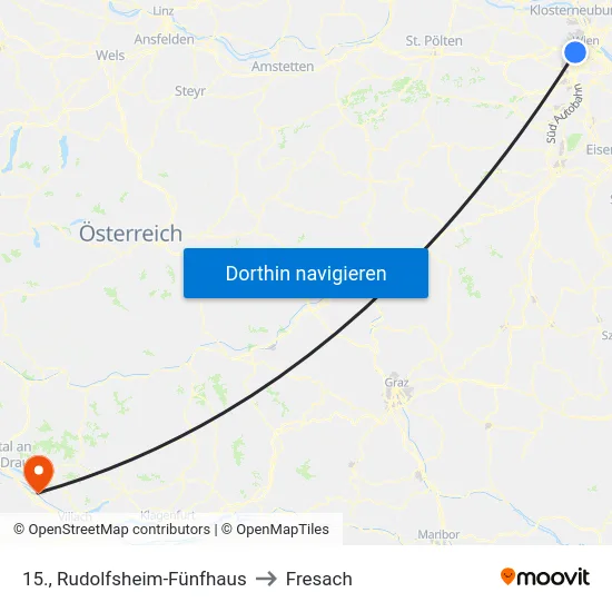 15., Rudolfsheim-Fünfhaus to Fresach map