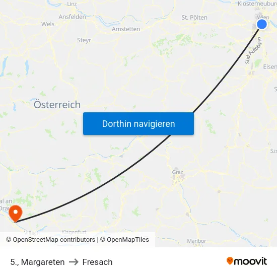 5., Margareten to Fresach map