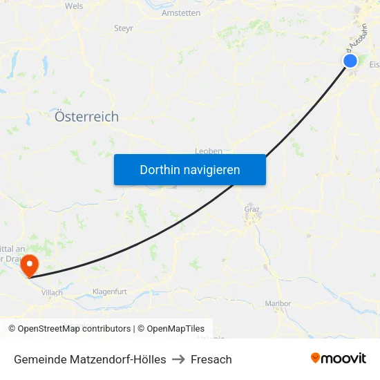 Gemeinde Matzendorf-Hölles to Fresach map