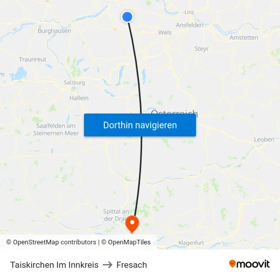 Taiskirchen Im Innkreis to Fresach map