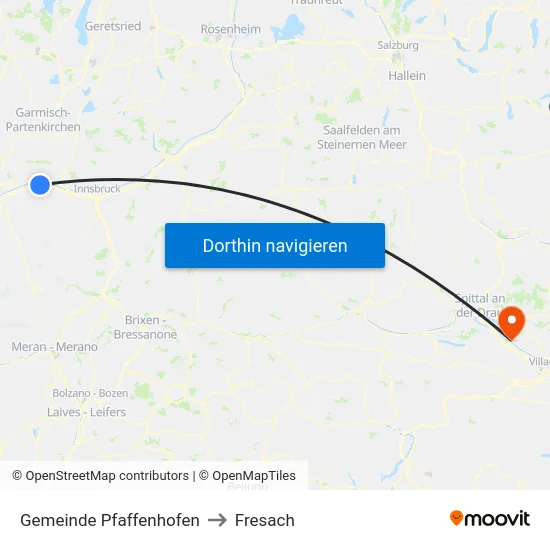 Gemeinde Pfaffenhofen to Fresach map