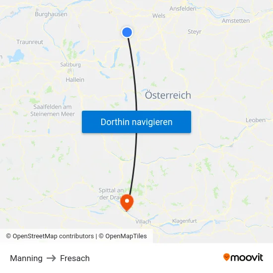 Manning to Fresach map