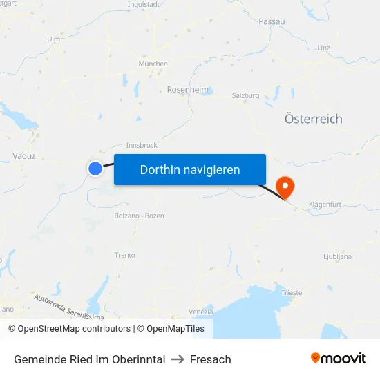 Gemeinde Ried Im Oberinntal to Fresach map