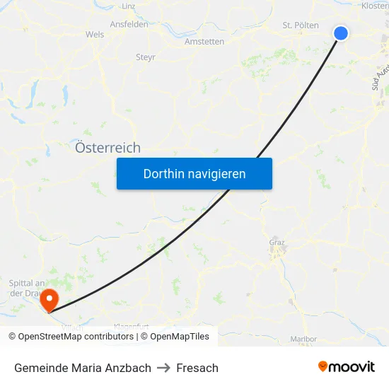 Gemeinde Maria Anzbach to Fresach map