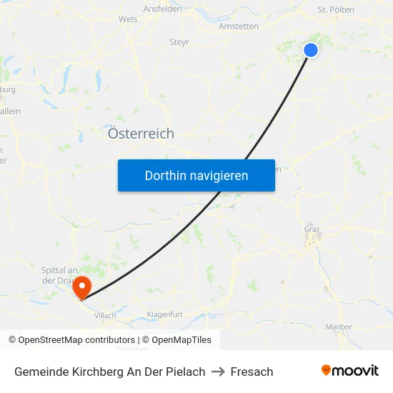 Gemeinde Kirchberg An Der Pielach to Fresach map