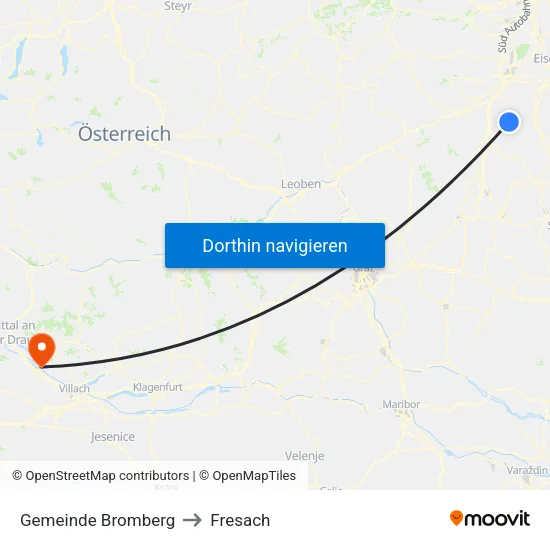 Gemeinde Bromberg to Fresach map