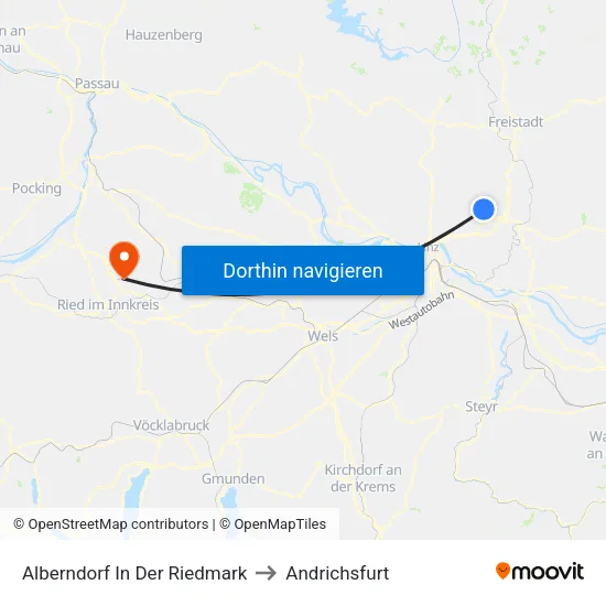 Alberndorf In Der Riedmark to Andrichsfurt map