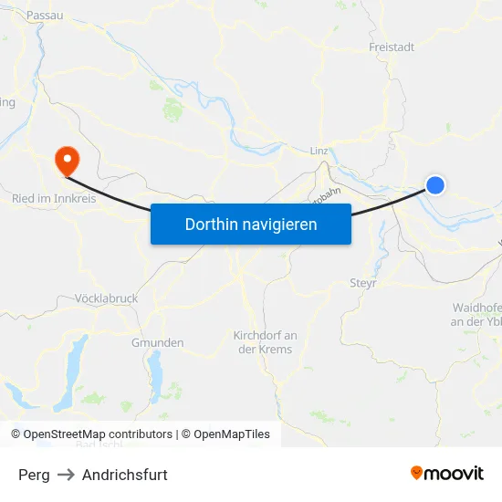 Perg to Andrichsfurt map