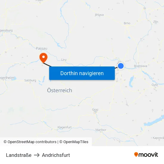 Landstraße to Andrichsfurt map