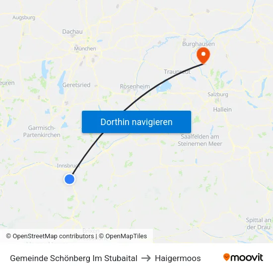 Gemeinde Schönberg Im Stubaital to Haigermoos map