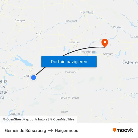 Gemeinde Bürserberg to Haigermoos map
