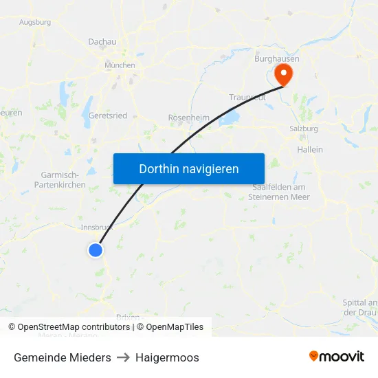 Gemeinde Mieders to Haigermoos map