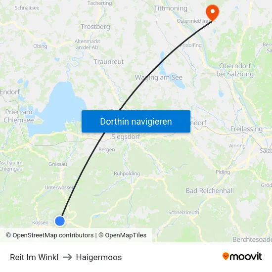 Reit Im Winkl to Haigermoos map