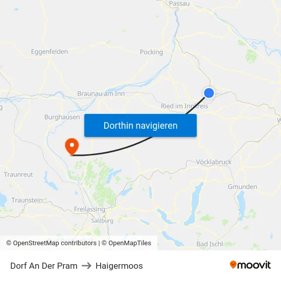 Dorf An Der Pram to Haigermoos map