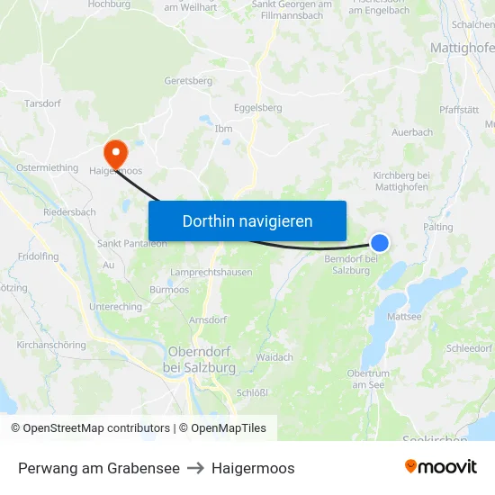 Perwang am Grabensee to Haigermoos map