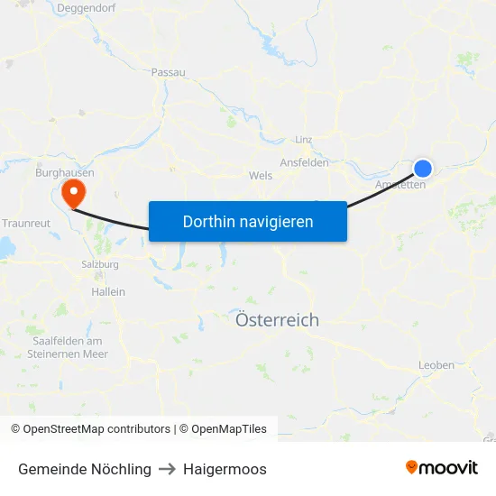 Gemeinde Nöchling to Haigermoos map