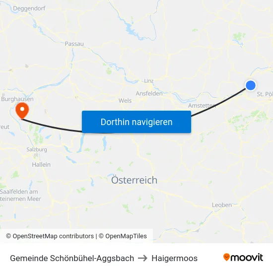 Gemeinde Schönbühel-Aggsbach to Haigermoos map