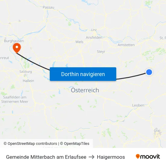 Gemeinde Mitterbach am Erlaufsee to Haigermoos map
