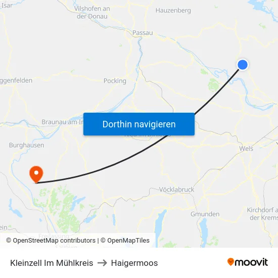 Kleinzell Im Mühlkreis to Haigermoos map