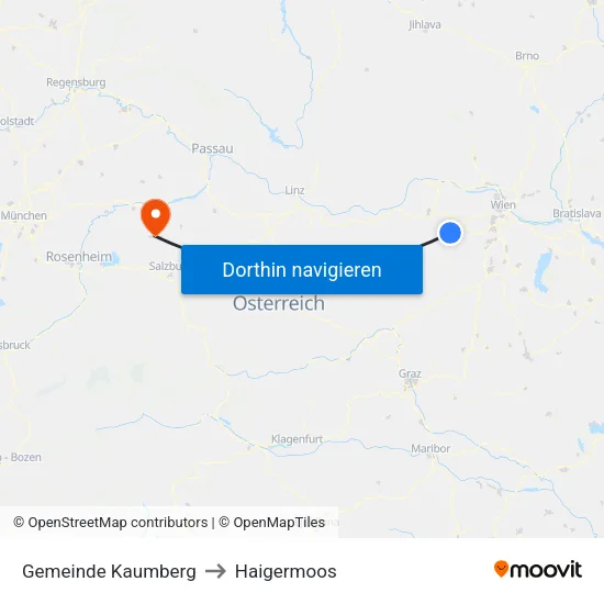 Gemeinde Kaumberg to Haigermoos map