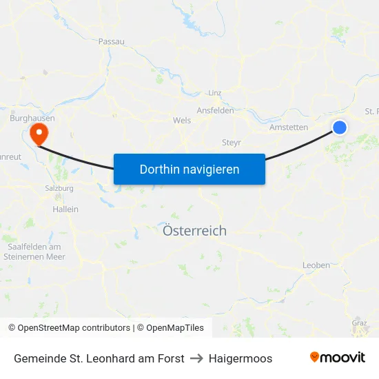 Gemeinde St. Leonhard am Forst to Haigermoos map