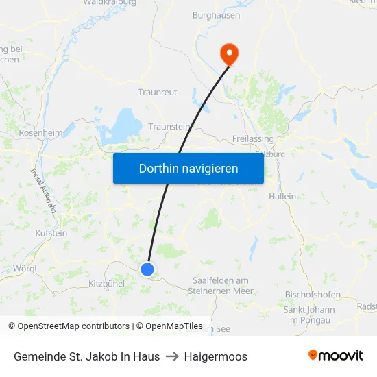 Gemeinde St. Jakob In Haus to Haigermoos map