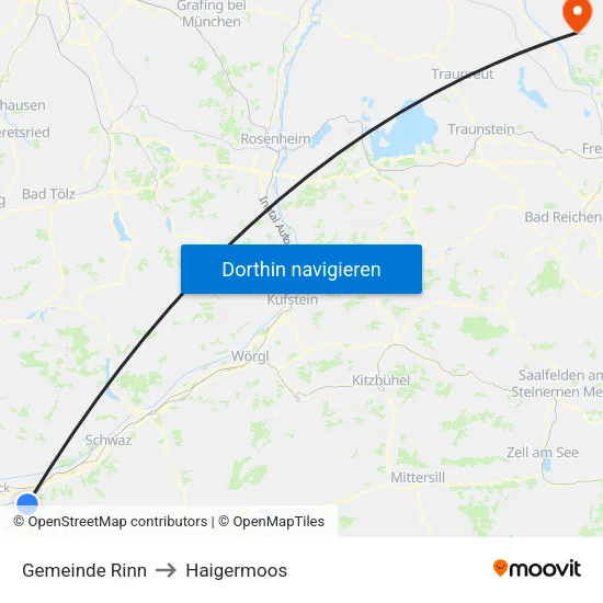 Gemeinde Rinn to Haigermoos map