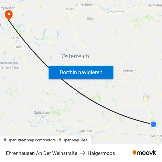 Ehrenhausen An Der Weinstraße to Haigermoos map