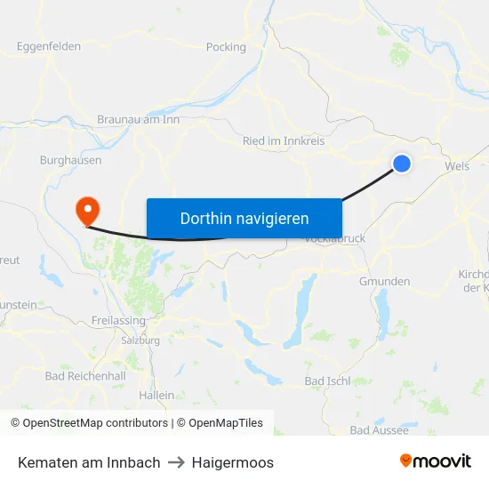 Kematen am Innbach to Haigermoos map