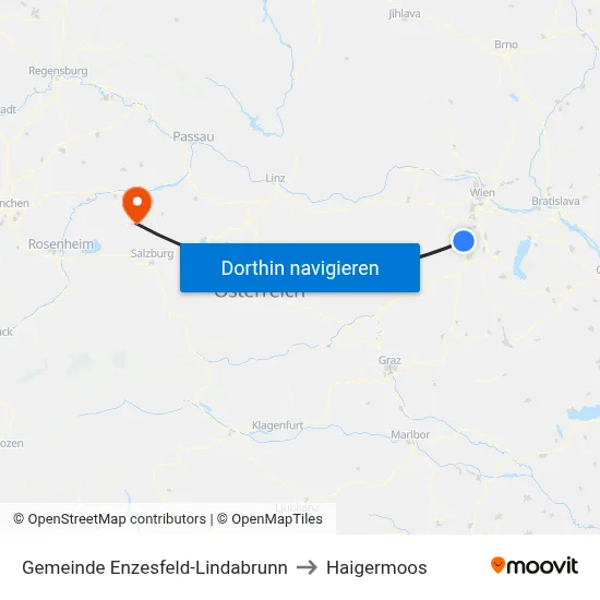 Gemeinde Enzesfeld-Lindabrunn to Haigermoos map