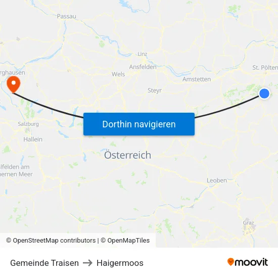 Gemeinde Traisen to Haigermoos map