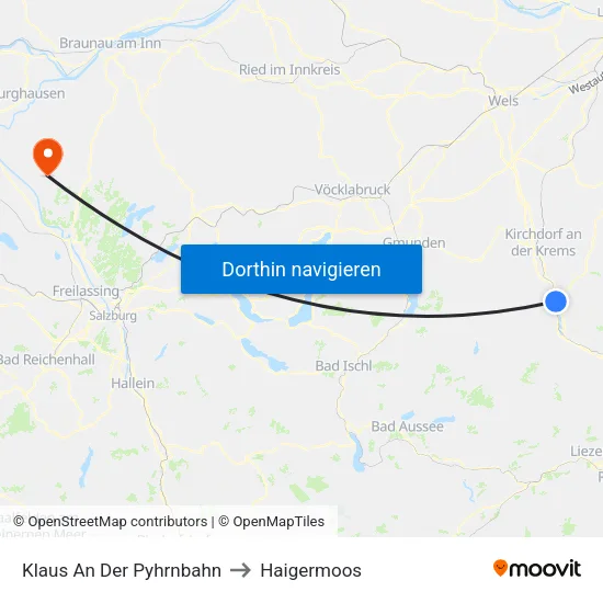Klaus An Der Pyhrnbahn to Haigermoos map