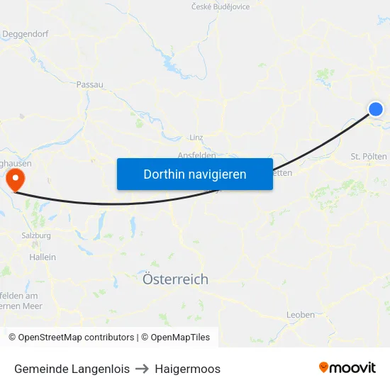 Gemeinde Langenlois to Haigermoos map