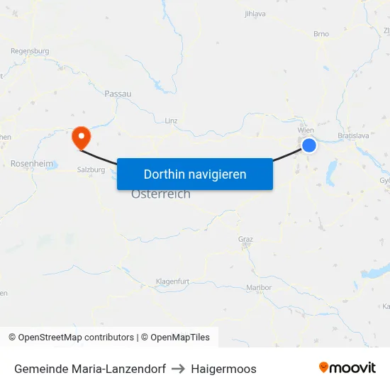 Gemeinde Maria-Lanzendorf to Haigermoos map