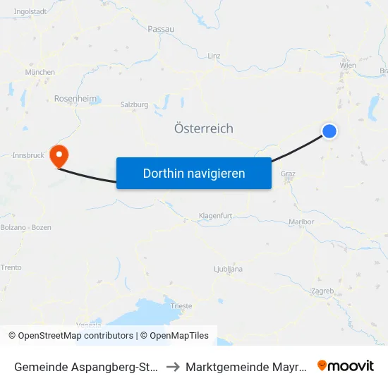 Gemeinde Aspangberg-St.Peter to Marktgemeinde Mayrhofen map