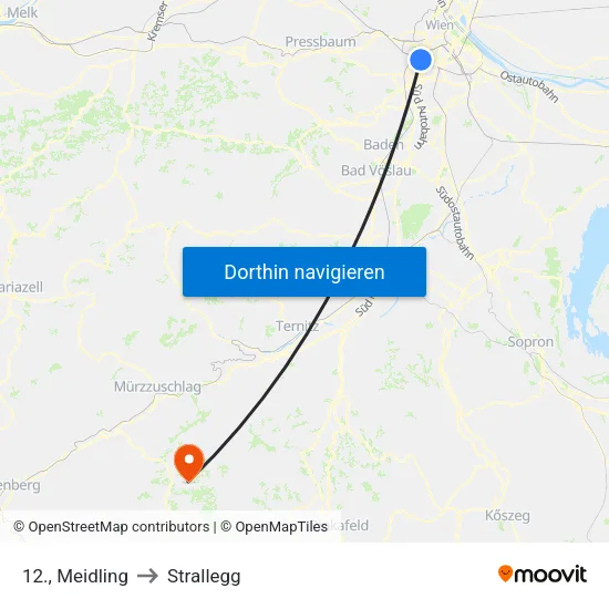 12., Meidling to Strallegg map