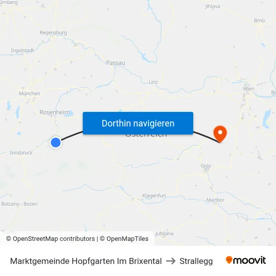 Marktgemeinde Hopfgarten Im Brixental to Strallegg map