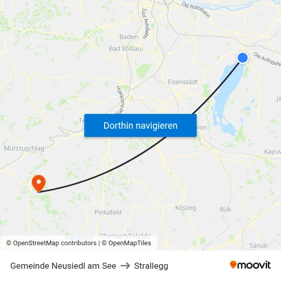 Gemeinde Neusiedl am See to Strallegg map