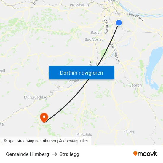 Gemeinde Himberg to Strallegg map