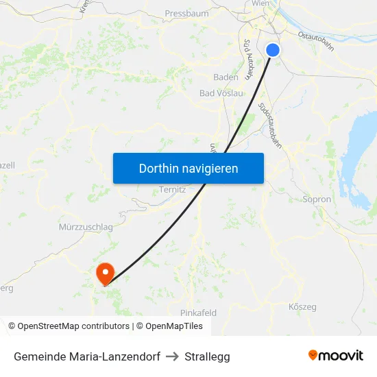 Gemeinde Maria-Lanzendorf to Strallegg map