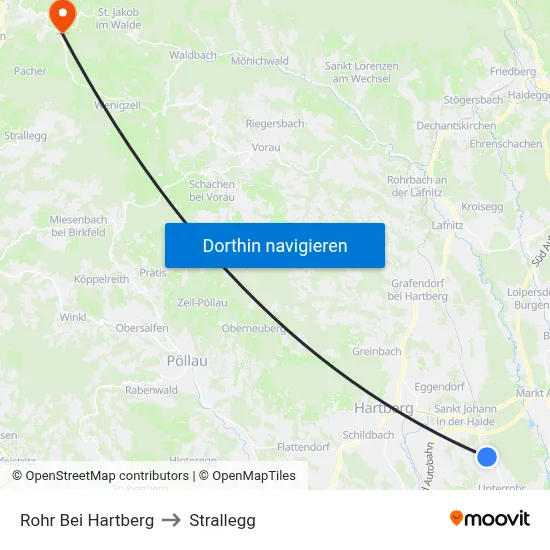 Rohr Bei Hartberg to Strallegg map
