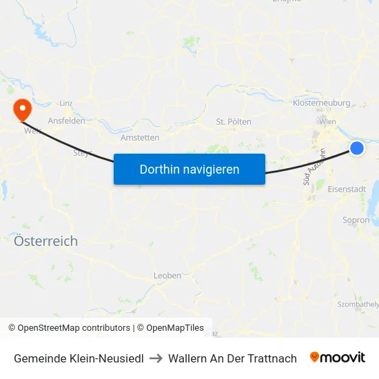Gemeinde Klein-Neusiedl to Wallern An Der Trattnach map