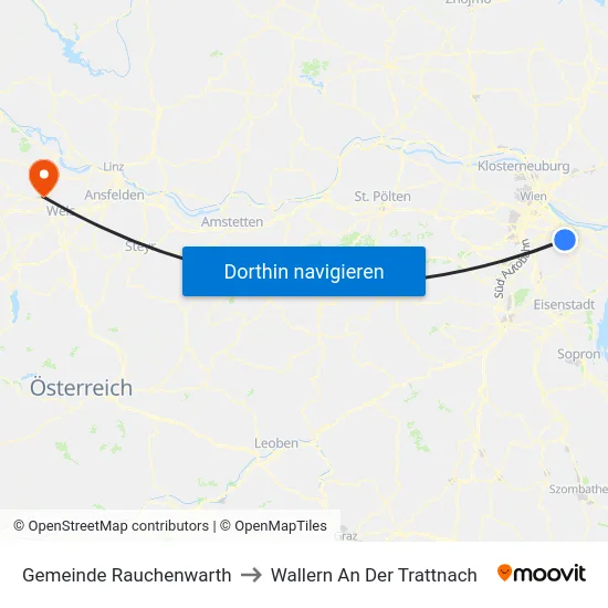 Gemeinde Rauchenwarth to Wallern An Der Trattnach map