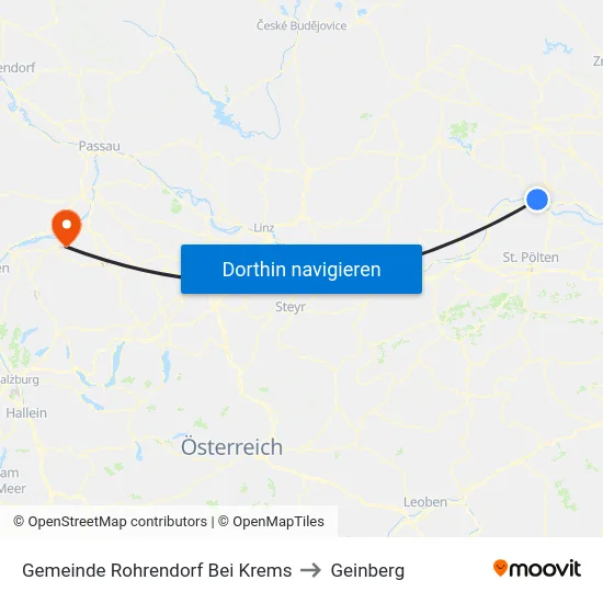 Gemeinde Rohrendorf Bei Krems to Geinberg map