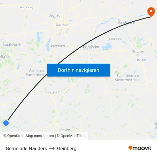 Gemeinde Nauders to Geinberg map